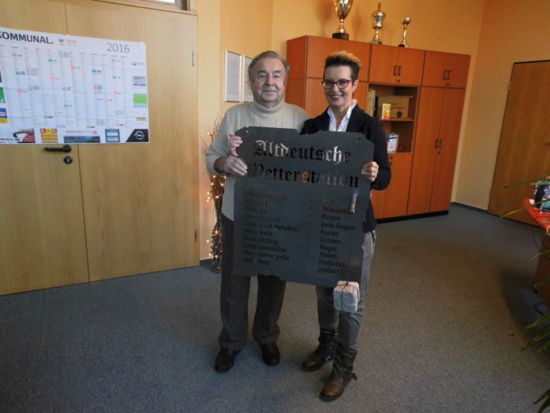 Bürgermeisterin Birgit Zuchold mit Siegmund Grewatsch